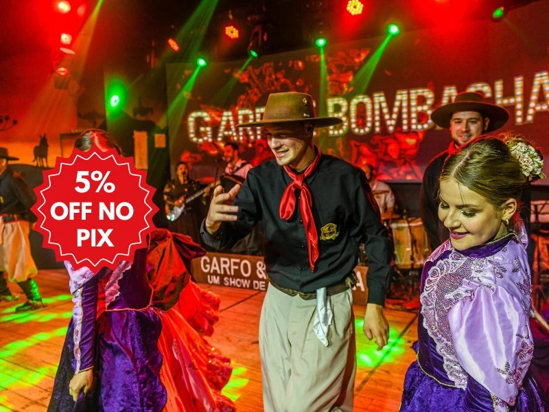 Noite Gaúcha Churrascaria Garfo e Bombacha Com Show e Transporte